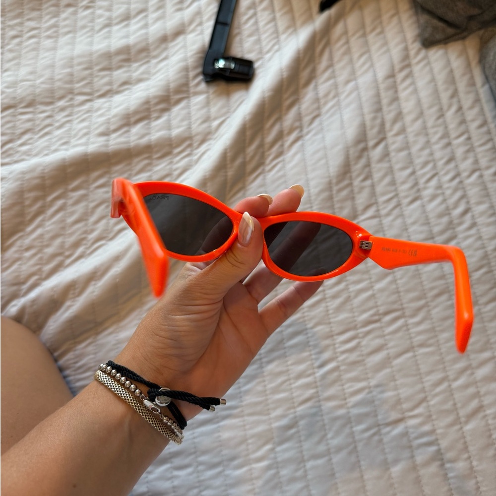 Prada Vibrant Orange Cat-Eye Sunglasses - Picture 3 of 7